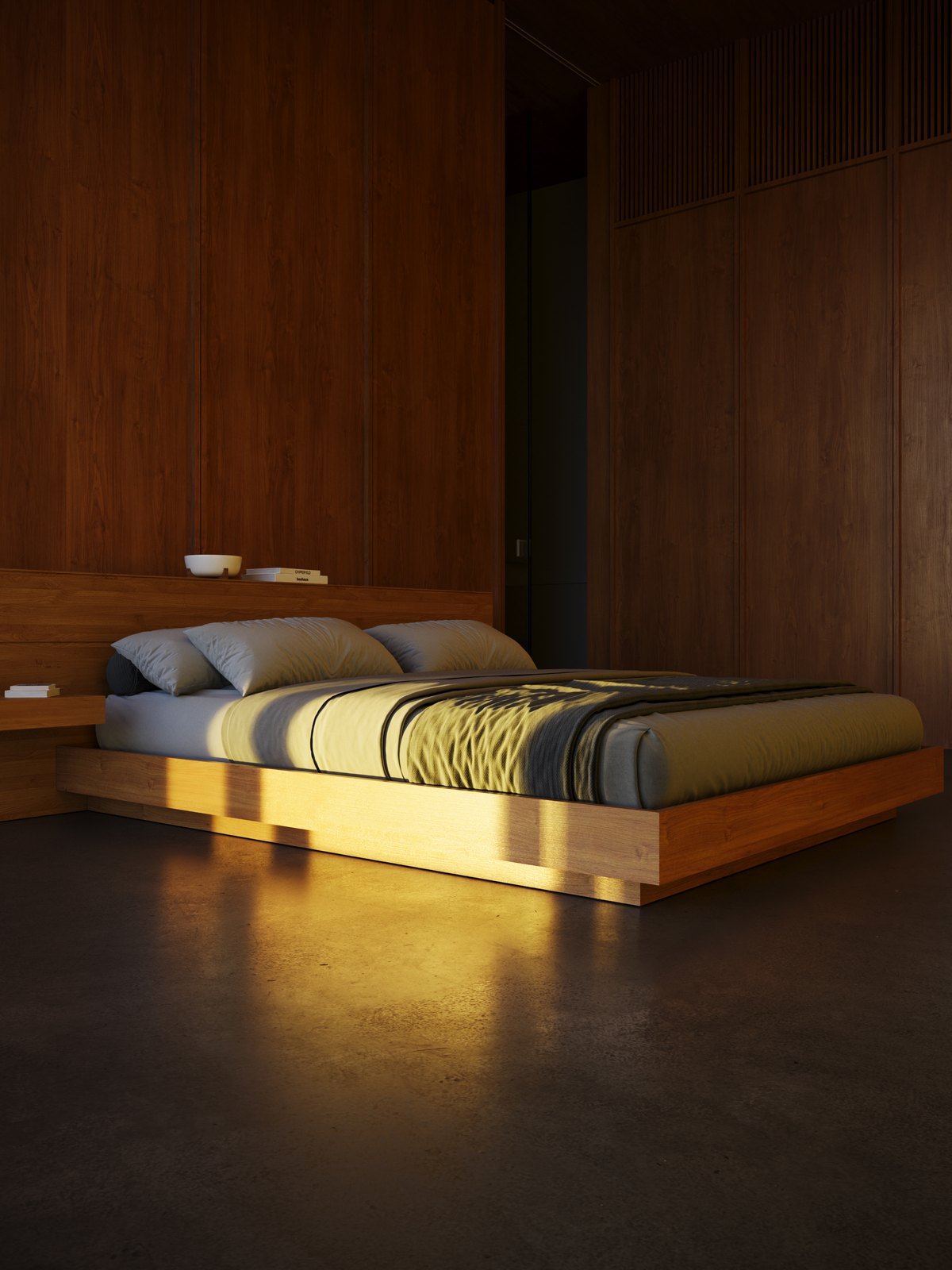 Interior render — bedroom, Japan
